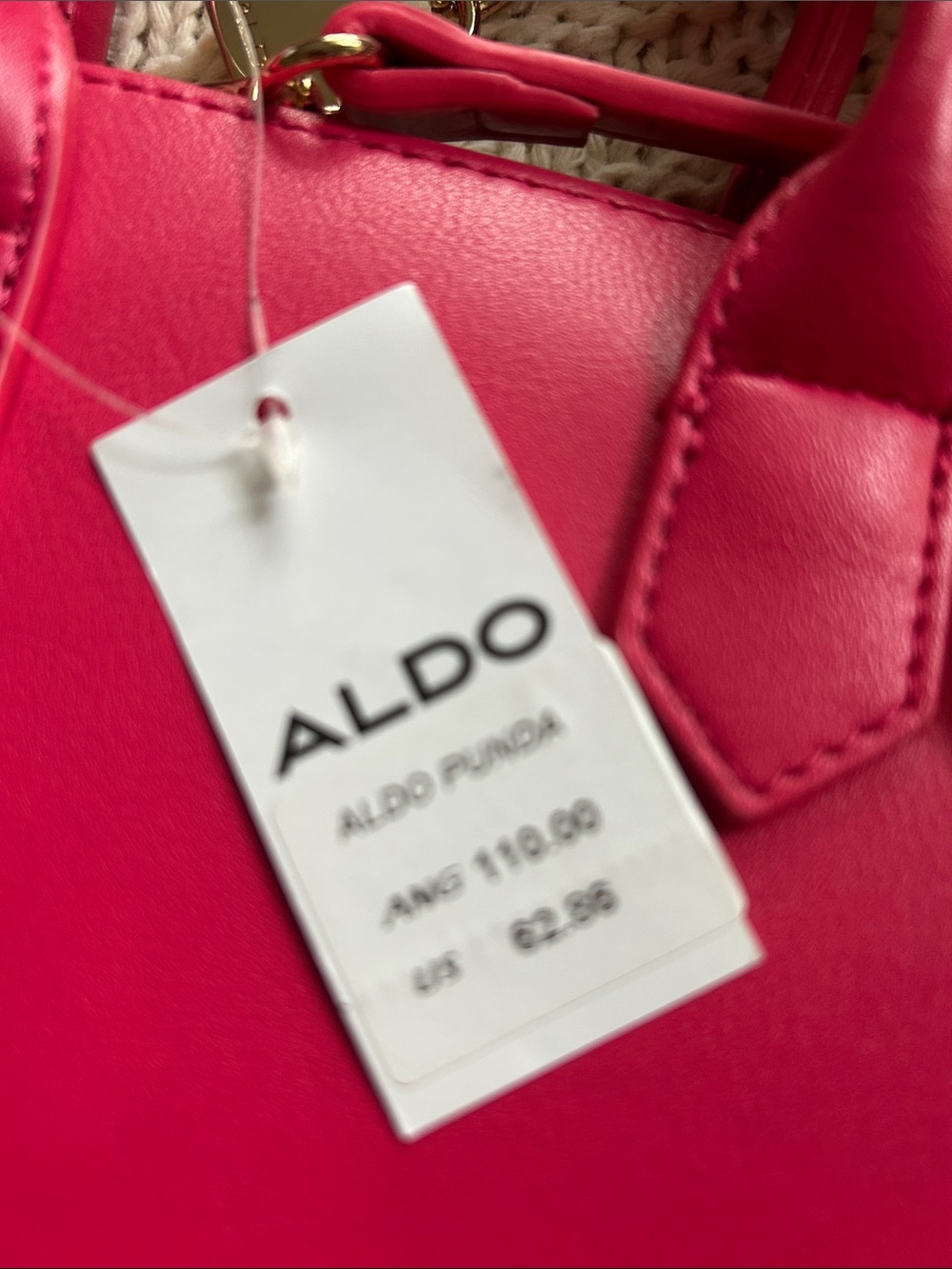 ALDO Fuchsia Mini Satchel with Gold Hardware - Picture 2 of 3